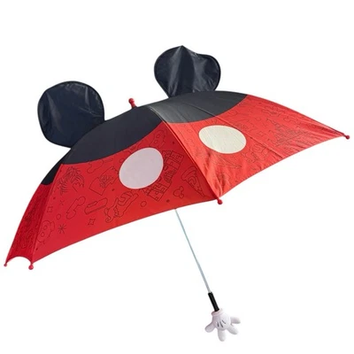 Disney Mickey Mouse Character Umbrella with 3D Ears and Hand “glove” Handle - Image 1 of 4
