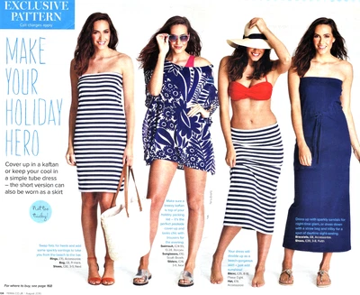 BEACH COVER-UP, KAFTAN, TUBE DRESS, SKIRT Prima Sewing Pattern 10 12 14 16 18 20 - Image 1 of 4