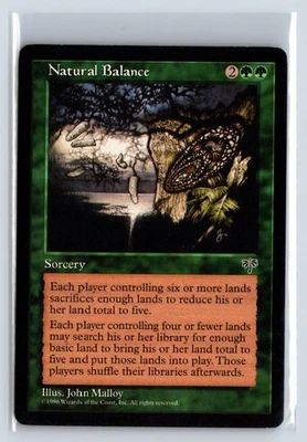 Natural Balance Mirage Rare Green Sorcery – MTG Magic the Gathering Card - Image 1 of 4