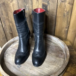 eddie bauer Woman's Black  Lester Cowboy Boot Ankle  Size. Side Zip Size 8 - Picture 1 of 18