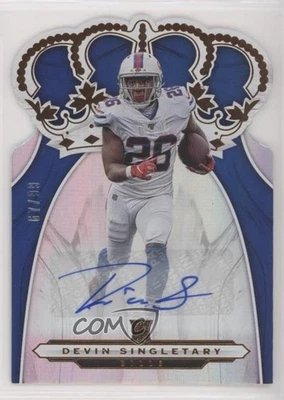 2019 Panini Chronicles Crown Royale Rookie /99 Devin Singletary #CR-23 Auto RC - Image 1 of 2