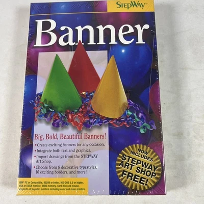Vintage Pc Software Banner Desktop Publisher Stepway Art Shop Sealed - Image 1 of 2