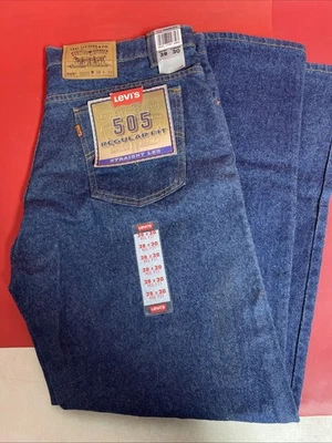 1990's Levi's 505 Regular Fit Straight Leg  Orange Tag New With Tags Jeans - Image 1 of 4