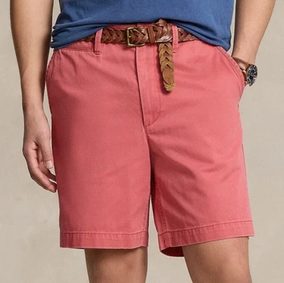 Polo Ralph Lauren Mens 32 Relaxed Fit 8" Chino Shorts Nantucket Red w/ Pony NWT - Image 1 of 4