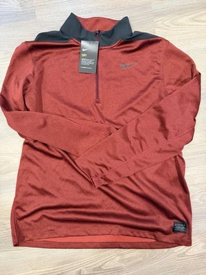 Nike Dri-Fit Half Zip Core Golf Pullover Top Men's Size L AH5548 681 Burgundy - Image 1 of 4