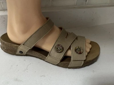 Sandalias informales sin cordones Haflinger -3 correas de cuero tostado talla 41 EU 10 Foto 1 de 4