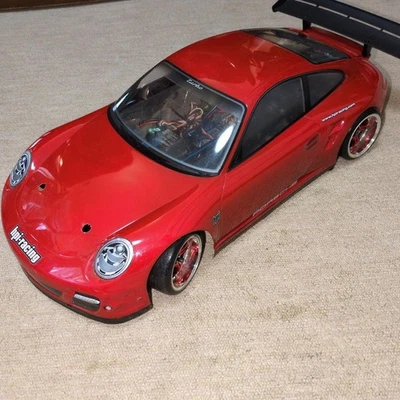 Scocca carrozzeria auto HPI Racing Porsche 911 Turbo 1/10 RC usata rossa... - Immagine 1 di 4