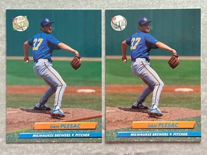 (2) 1992 Ultra DAN PLESAC "Missing Gold Foil" Baseball Error & Correct Cards 388 - Bild 1 von 2