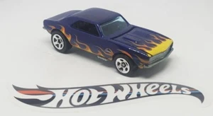 1982 Hot Wheels 1967 Chevy Camaro Metallic Blue w/ Flames Opening Hood Loose - Picture 1 of 8