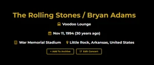 1994 Rolling Stones Voodoo Lounge Tour Ticket Stub BUNDLE WAR Memorial 11/11/94 - Picture 1 of 24