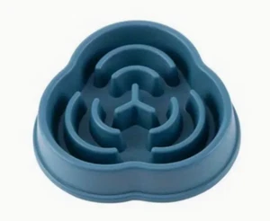 Pet Slow Eating Bowl Cat Dog Puppy Anti Choking Slow Feeder Food Bowl, Blue - Picture 1 of 8
