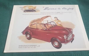 1951? Postal de reproducción convertible Morris Minor - Imagen 1 de 2