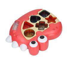 (Red) Shape Sorter Toy Lights Sounds Shape Sorter 6 Shapes For Kids