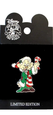 DISNEYLAND HAPPY HOLIDAYS 2008 DOPEY PIN - HOLDING A CANDY CANE  LE 750  #66480 - Image 1 of 2