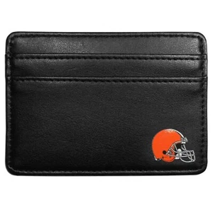 CLEVELAND BROWNS WEEKEND WALLET MAN MADE LEATHER NFL FOOTBALL AUTHENTIC LOGO NEW - Picture 1 of 2