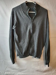 PERRY ELLIS Mens Gray Mock Neck Classic Fit Full Zip Cardigan - Picture 1 of 3
