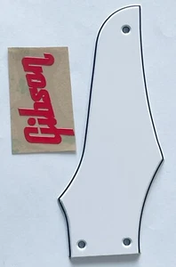 Guitar Pickguard For Gibson Firebird Non-Reverse"Logo"Truss Rod Cover White - Picture 1 of 6