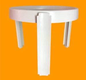 🟨 Rare Vintage Plastic Coffee Table DAL VERA Original 70s Space Age Bianco - Foto 1 di 21