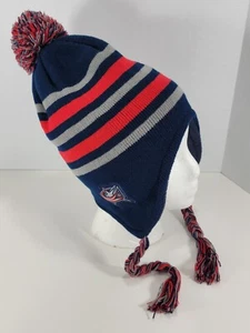 Columbus Blue Jackets Beanie mit Bommel - NHL Winter Strickmütze Mütze mit Ohrenklappen - Bild 1 von 6