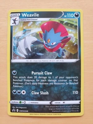 Weavile (Cosmos Holo) SWSH: Sword & Shield Black Star Promo Cards SWSH246 NM - Image 1 of 2