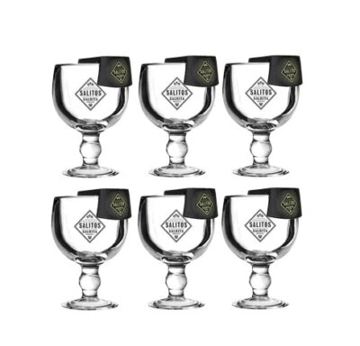 Salitos Salrita Cocktail 6er Set - 6x Cocktailglas + 6x Flaschenhalter