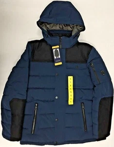 Nautica Stretch Puffer Performance Men's Jacket Water Resistant Navy/Black SMALL - Picture 1 of 5