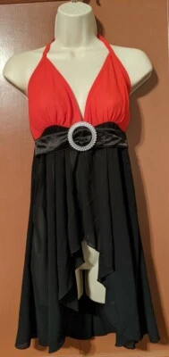 LENCERÍA TOP HALTER MEDIO ELEGANTE MOMENTOS ROJO/NEGRO Foto 1 de 4