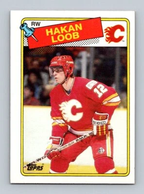 1988-89 Topps #110 Hakan Loob Calgary Flames Hockey RW - Image 1 of 2
