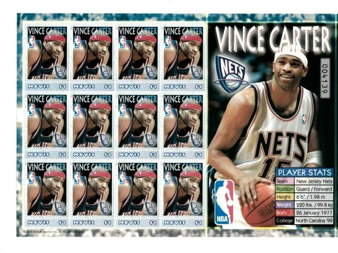 Nevis - 2005 -  NBA Vince Carter  - Sheet of Twelve  - MNH Cover