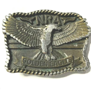 Hebilla de cinturón vintage NRA Golden Eagles hecha en EE. UU. - Imagen 1 de 2