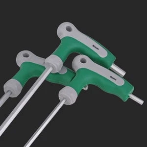 METRIC HARDEN BALL POINT END LONG REACH T HANDLE ALLEN WRENCH HEX KEY 2MM-10MM - Picture 1 of 5