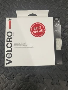 Velcro 90198 2" x 15 ft Roll Industrial Strength White Velcro w Sticky Back - Picture 1 of 3