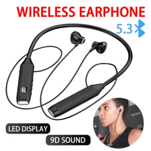 Bluetooth 5.3 Kopfhörer Kabellos Nackenbügel Kopfhörer Mikrofon Headset Stereo Ohrhörer - Bild 1 von 17