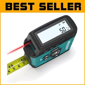 3-in-1 Laser Tape Measure 130FT with Digital Display - Waterproof & Rechargeable - Picture 1 of 11