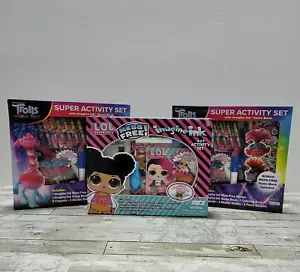 3 set attività senza problemi Imagine Ink con libro di gioco: 2x Trolls World Tour & L.O.L - Foto 1 di 11