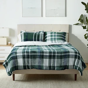 Ultra-Soft Micromink Sherpa Reversible Cozy 3 Pieces Comforter Bed Set, Full/Qu - Picture 1 of 12