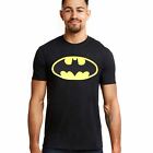 Official DC Comics Mens Batman Logo T-shirt Black Sizes S - XXL