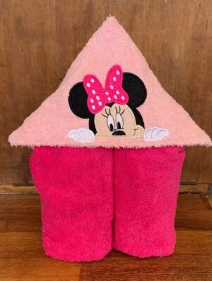 Machine Embroidered Minnie/ Mickey Mouse Hooded Bath Towel - image 1 of 2