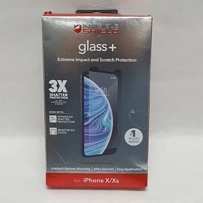 Protector de pantalla ZAGG Invisible Shield Glass Plus+ para iPhone 11 Pro, X, XS 5,8" Foto 1 de 4