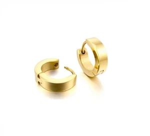 Men 3-Studs,2-Studs,Silver Round Crystal Hoop Clip On Earrings - Picture 1 of 63