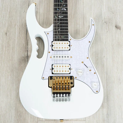 Ibanez Premium Steve Vai Signature JEM7VP Guitar, Ebony Fretboard, White - Image 1 of 4
