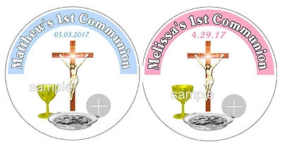 20 PRIMERA 1ª SANTA COMUNIÓN FIESTA FAVORES ETIQUETAS PEGATINAS PARA TUS FAVORES Foto 1 de 2
