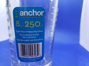 Anchor 8 oz. 250 ml Triple Pour Measuring Glass Anchor Hooking Company - Picture 1 of 5