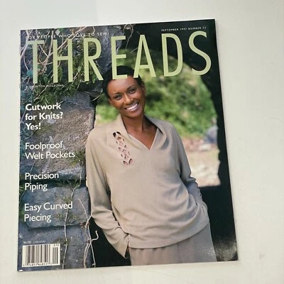 Threads Sewing back issue Magazines 1997 September #72 Machine-Sew TAUNTON'S  - Image 1 of 4