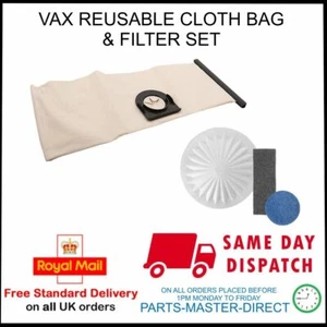 REUSABLE CLOTH BAG & FILTERS FITS VAX 3-IN-1 TANK CANNISTER MODELS 6131 6000 ETC - Picture 1 of 10