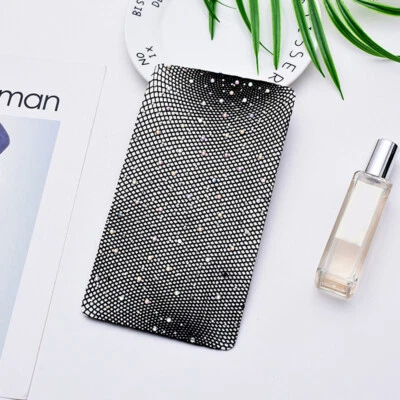 Medias de rejilla de estrás de cristal de cintura alta para mujer Pantimedias Medias brillantes⇓ Foto 1 de 4