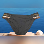 BECCA by Rebecca Virtue Czarne East Wind Bikini Figi kąpielowe rozmiar medium Nowe bez metki