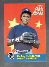 1986  Fleer  All-Star Team    Rickey Henderson  #7 0f 12