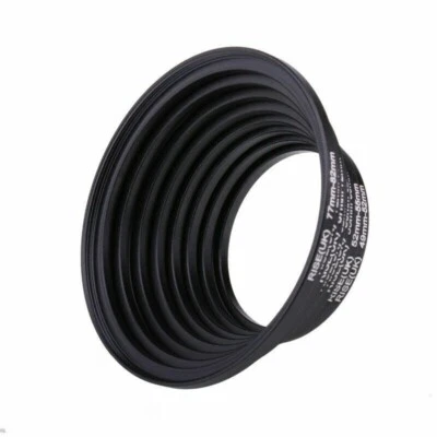 Filter Step up rings set 49-52-55-58-62-67-72-77-82mm 8pcs 49mm-82mm as hood - Image 1 of 3