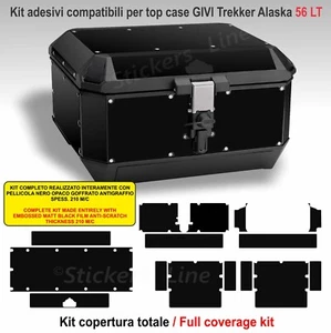 Kit adesivi bauletto top case GIVI Trekker Alaska 56 LT NERO ANTIGRAFFIO - Foto 1 di 2